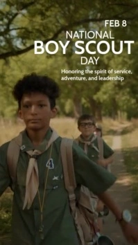 National Boy Scout Day video Template Youtube Short