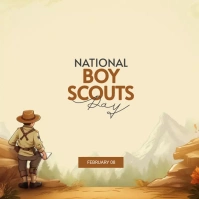 National Boy Scouts Day Instagram Post template
