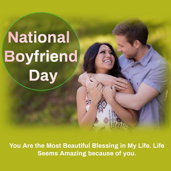 national boyfriend day Publicação no Instagram template