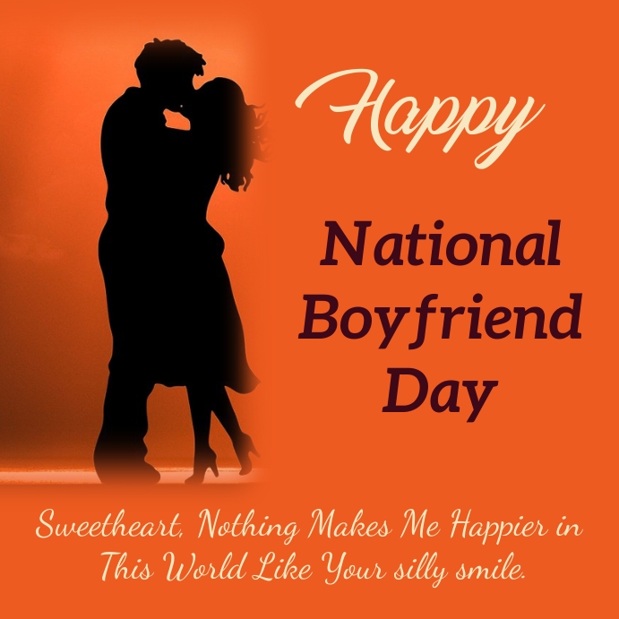 national boyfriend day Instagram-bericht template