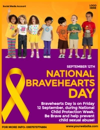 national bravehearts day flyer Iflaya (Incwadi ye-US) template