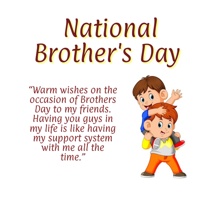 national brothers day Template PosterMyWall