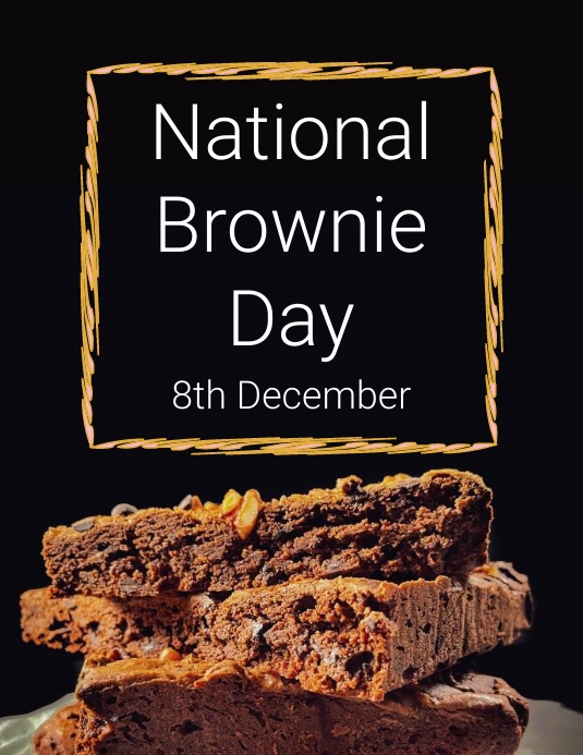 National Brownie Day Løbeseddel (US Letter) template