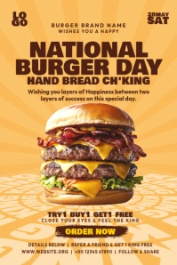 National Burger Day Ad Template Póster
