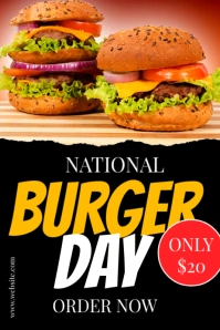 national burger day Poster template