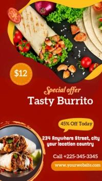 National Burrito 🌯 Day Digital Display Tem template