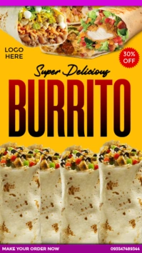 National Burrito Day Design Instagram Story template