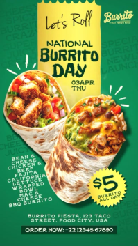 Turquesa National Burrito Day Instagram Story Template