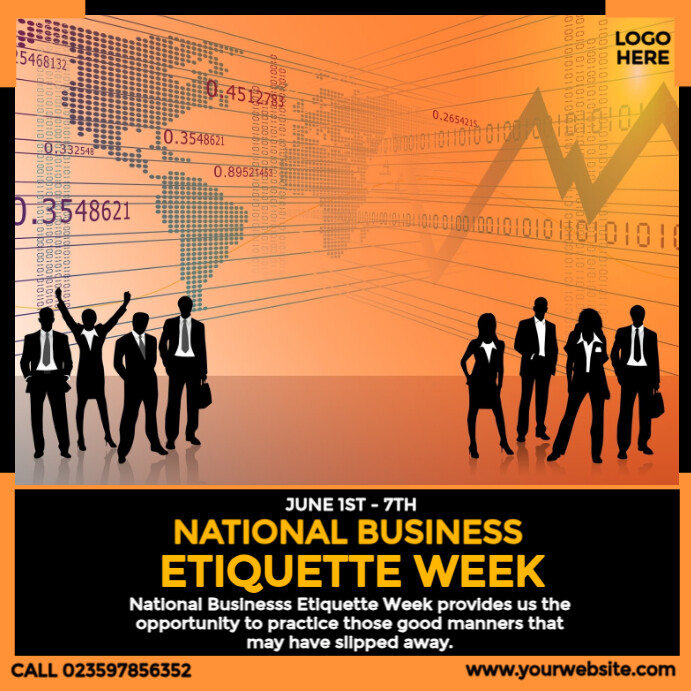 National Business Etiquette Week Template | PosterMyWall