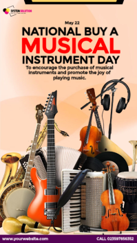 National Buy a Musical Instrument Day Ad Instagram Story template