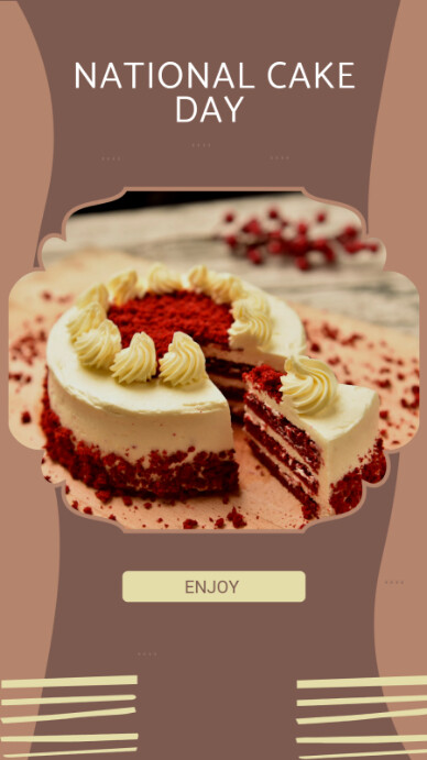 National Cake Day celebration Template | PosterMyWall