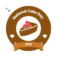 National Cake Day Logotipo template