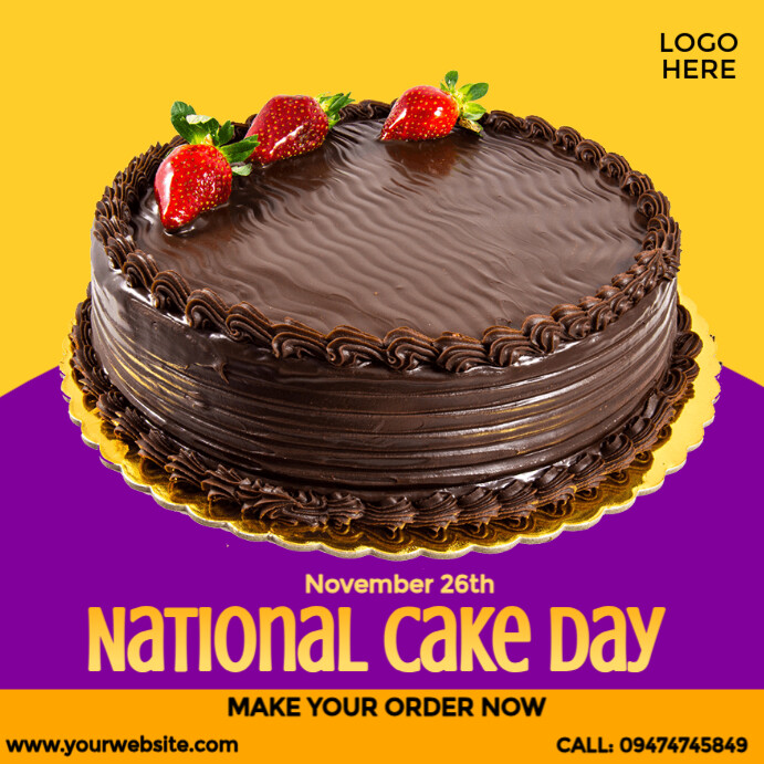 national cake day Template PosterMyWall