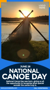National Canoe Day Design Instagram Story template
