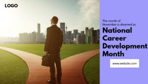 Purple National Career Development Month Blog Header Template
