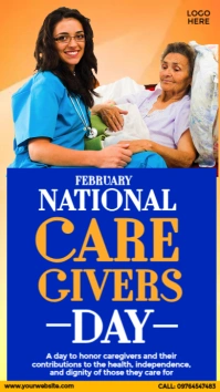 National Caregivers Day Design Instagram Story template