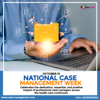 Blue National Case Management Week Pos Instagram Template