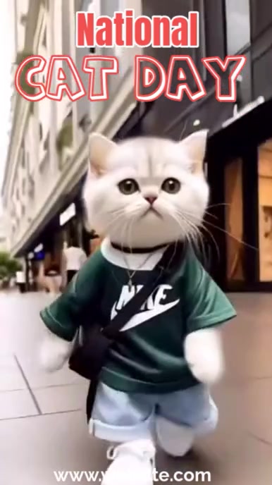 National cat day Instagram Reel template