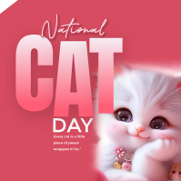 NATIONAL CAT DAY Instagram Post template