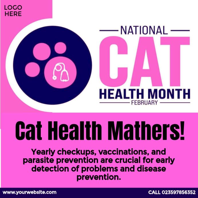 Cat Health Awareness Template | PosterMyWall