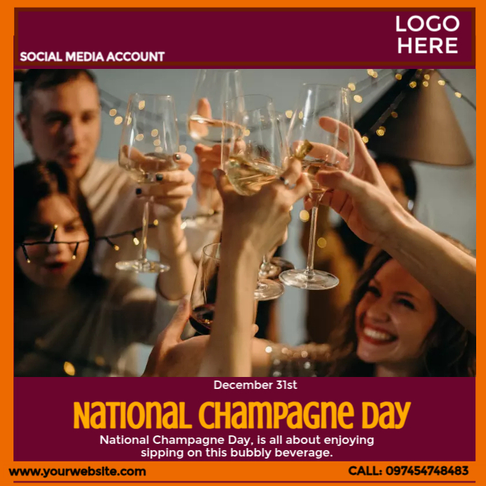 national champagne day Template PosterMyWall