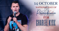 national charlie kirk remembrance day design template Facebook Shared Image
