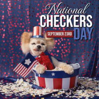 Viola National Checkers Day Message Instagram Template