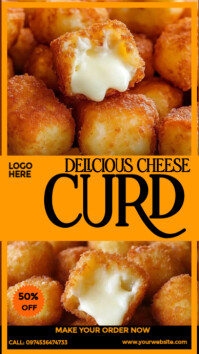 National Cheese Curd Day Design Instagram Story template