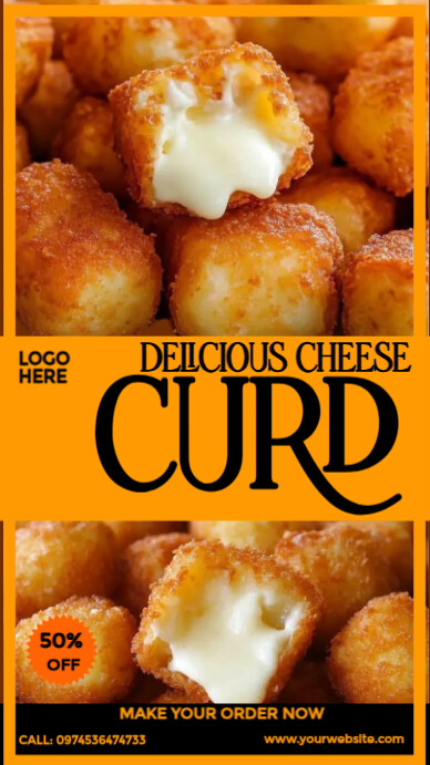 Curd Screen Copy of National Cheese Curd Day Design | PosterMyWall