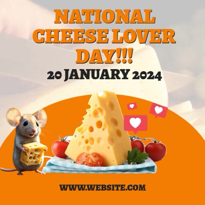 National Cheese Lover Day โพสต์บน Instagram template