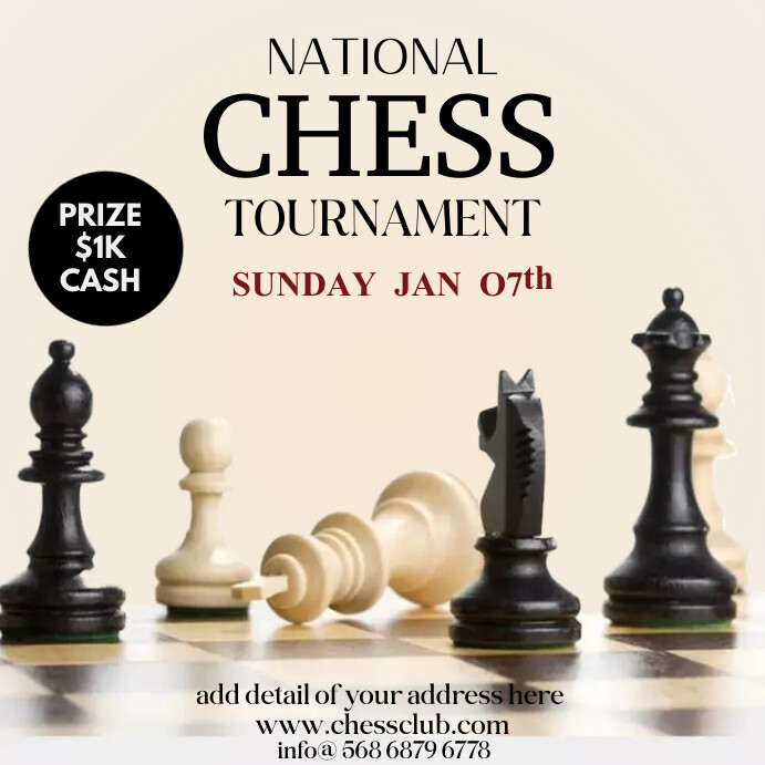 national chess tournament , poster Template | PosterMyWall