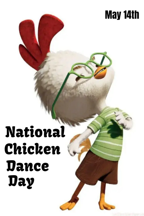 National chicken dance day template Poster