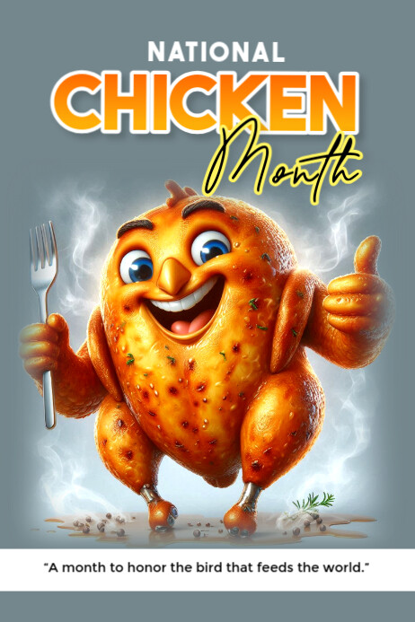National chicken month Templat | PosterMyWall