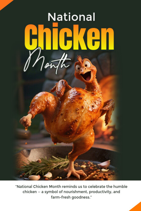 Plantilla de National chicken month | PosterMyWall