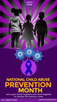 national child abuse prevention day Instagram Story template