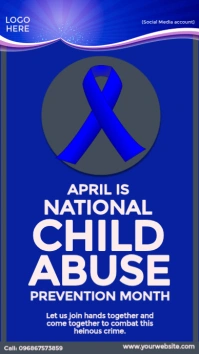 National Child Abuse Prevention Month Ad Instagram Story template