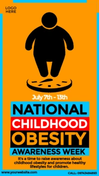 National Childhood Obesity Week Instagram Story template