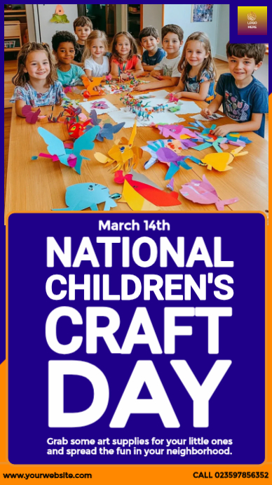 Copy of National Children's Craft Day Ad | PosterMyWall