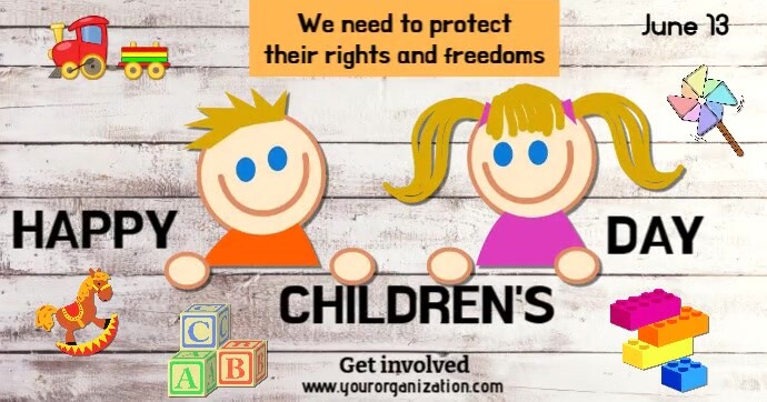 Children's day 2024 Facebook design template