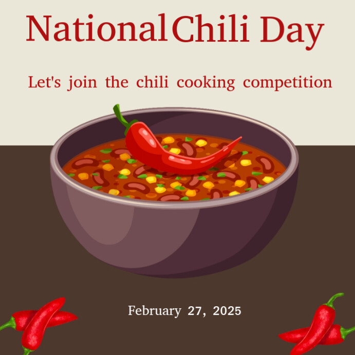 National Chili Day Publicação no Instagram template