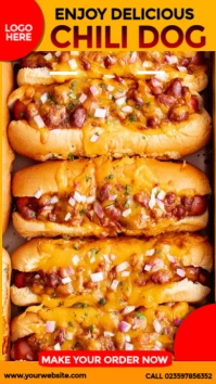 National Chili Dog Day Design Instagram Story template