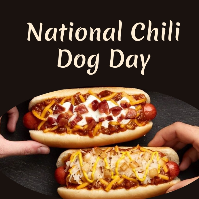 national chili Dog Day Instagram Post template