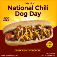 National Chili Dog Day Instagram Post template