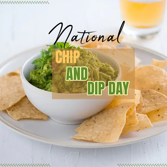 national chip and dip day Instagram Post template