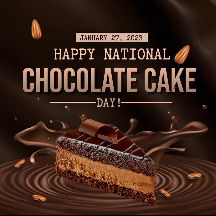 Copy of National Chocolate cake day PosterMyWall