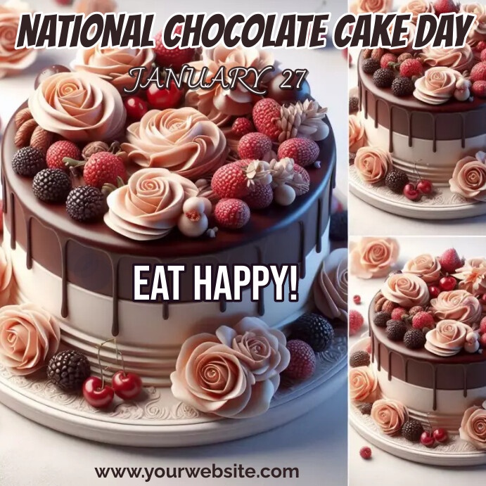 National Chocolate Cake Day Flyer Template PosterMyWall