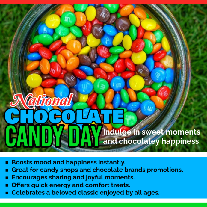 National chocolate candy day Template | PosterMyWall