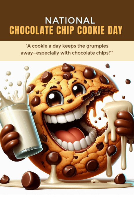 National chocolate chip cookie day Template | PosterMyWall