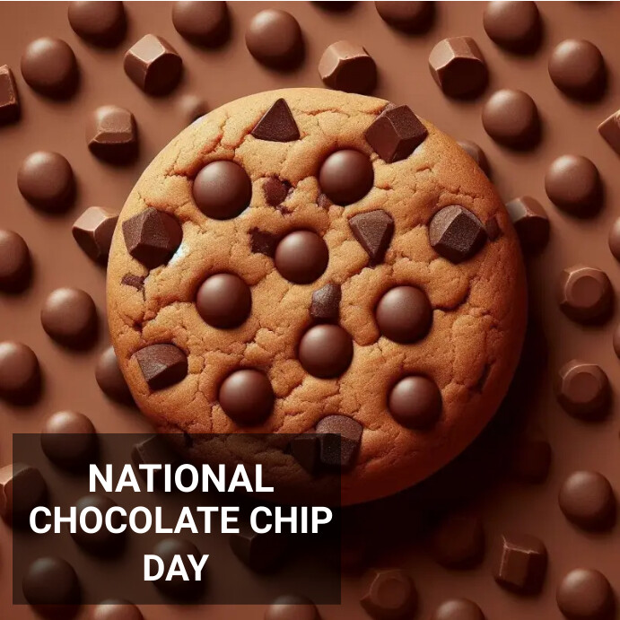 National chocolate chip day template design Instagram Post