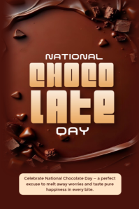 National chocolate day, world chocolate day Plakat template